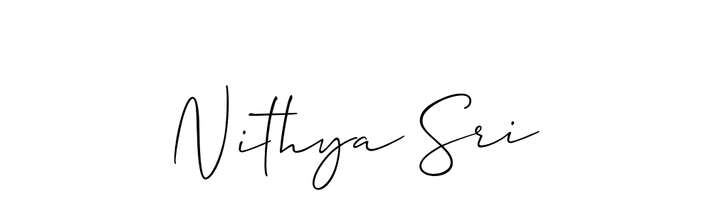 Design your own signature with our free online signature maker. With this signature software, you can create a handwritten (Allison_Script) signature for name Nithya Sri. Nithya Sri signature style 2 images and pictures png