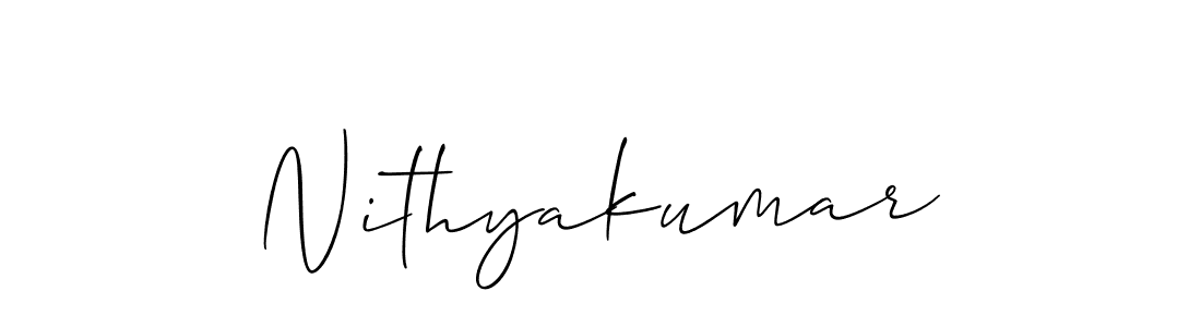 Nithyakumar stylish signature style. Best Handwritten Sign (Allison_Script) for my name. Handwritten Signature Collection Ideas for my name Nithyakumar. Nithyakumar signature style 2 images and pictures png