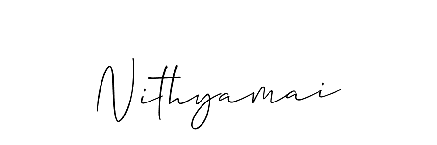 Also You can easily find your signature by using the search form. We will create Nithyamai name handwritten signature images for you free of cost using Allison_Script sign style. Nithyamai signature style 2 images and pictures png