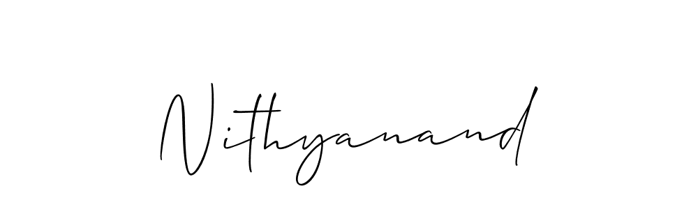 Design your own signature with our free online signature maker. With this signature software, you can create a handwritten (Allison_Script) signature for name Nithyanand. Nithyanand signature style 2 images and pictures png