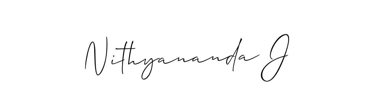 You should practise on your own different ways (Allison_Script) to write your name (Nithyananda J) in signature. don't let someone else do it for you. Nithyananda J signature style 2 images and pictures png