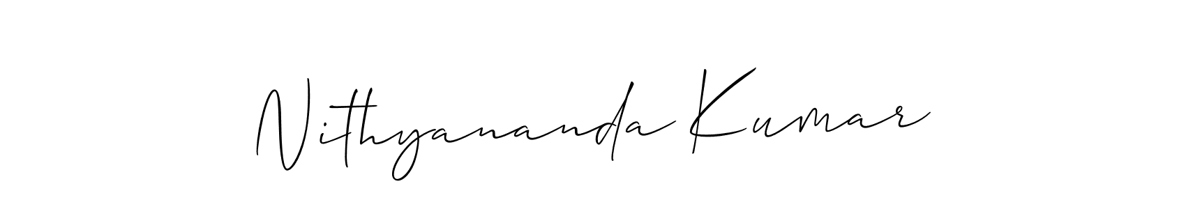 Similarly Allison_Script is the best handwritten signature design. Signature creator online .You can use it as an online autograph creator for name Nithyananda Kumar. Nithyananda Kumar signature style 2 images and pictures png