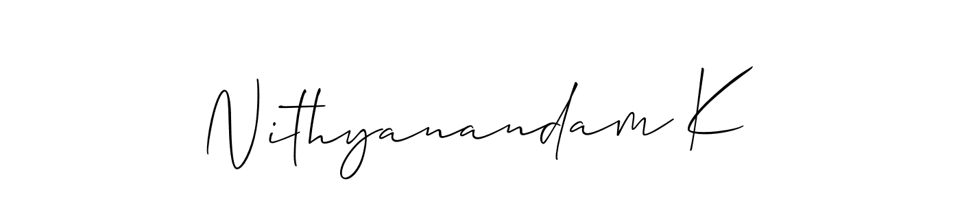 Here are the top 10 professional signature styles for the name Nithyanandam K. These are the best autograph styles you can use for your name. Nithyanandam K signature style 2 images and pictures png