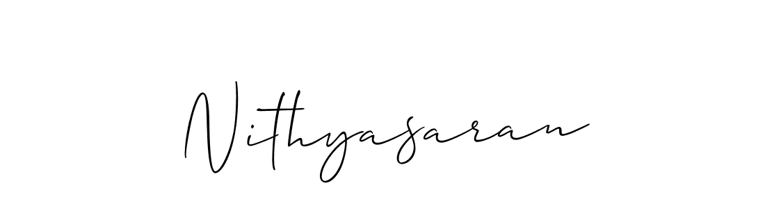 Best and Professional Signature Style for Nithyasaran. Allison_Script Best Signature Style Collection. Nithyasaran signature style 2 images and pictures png