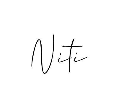 How to make Niti name signature. Use Allison_Script style for creating short signs online. This is the latest handwritten sign. Niti signature style 2 images and pictures png