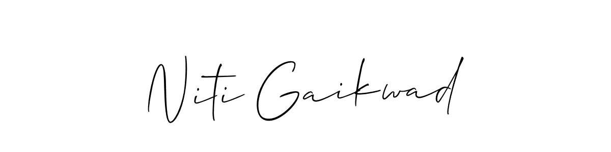 Also we have Niti Gaikwad name is the best signature style. Create professional handwritten signature collection using Allison_Script autograph style. Niti Gaikwad signature style 2 images and pictures png