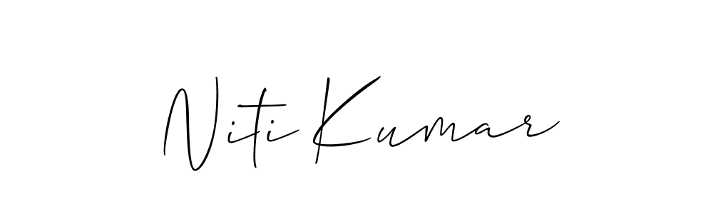 How to make Niti Kumar name signature. Use Allison_Script style for creating short signs online. This is the latest handwritten sign. Niti Kumar signature style 2 images and pictures png