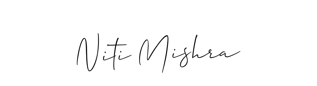 Niti Mishra stylish signature style. Best Handwritten Sign (Allison_Script) for my name. Handwritten Signature Collection Ideas for my name Niti Mishra. Niti Mishra signature style 2 images and pictures png