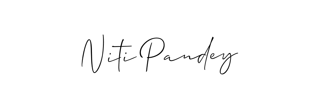 Design your own signature with our free online signature maker. With this signature software, you can create a handwritten (Allison_Script) signature for name Niti Pandey. Niti Pandey signature style 2 images and pictures png