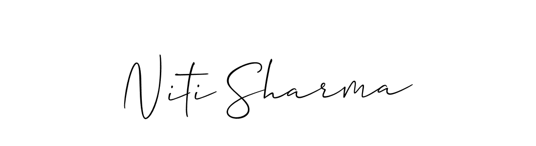Also You can easily find your signature by using the search form. We will create Niti Sharma name handwritten signature images for you free of cost using Allison_Script sign style. Niti Sharma signature style 2 images and pictures png