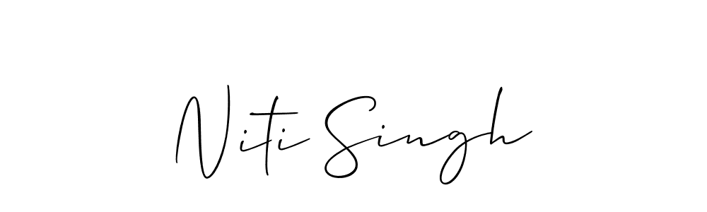 You should practise on your own different ways (Allison_Script) to write your name (Niti Singh) in signature. don't let someone else do it for you. Niti Singh signature style 2 images and pictures png