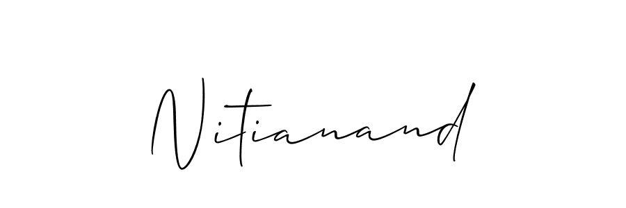 How to make Nitianand name signature. Use Allison_Script style for creating short signs online. This is the latest handwritten sign. Nitianand signature style 2 images and pictures png