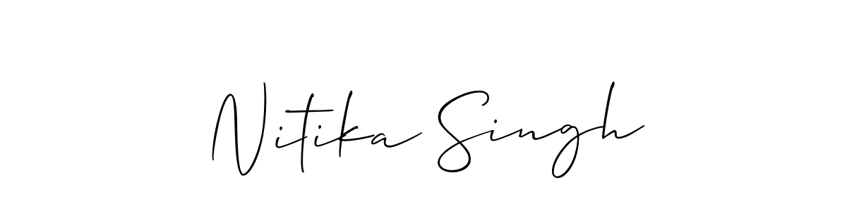 Also we have Nitika Singh name is the best signature style. Create professional handwritten signature collection using Allison_Script autograph style. Nitika Singh signature style 2 images and pictures png