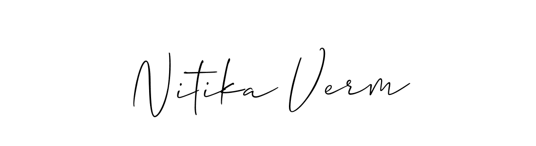 How to make Nitika Verm signature? Allison_Script is a professional autograph style. Create handwritten signature for Nitika Verm name. Nitika Verm signature style 2 images and pictures png
