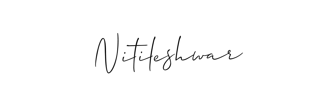 Make a beautiful signature design for name Nitileshwar. With this signature (Allison_Script) style, you can create a handwritten signature for free. Nitileshwar signature style 2 images and pictures png