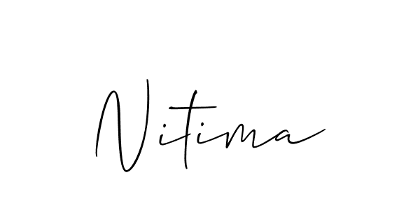 Make a beautiful signature design for name Nitima. With this signature (Allison_Script) style, you can create a handwritten signature for free. Nitima signature style 2 images and pictures png