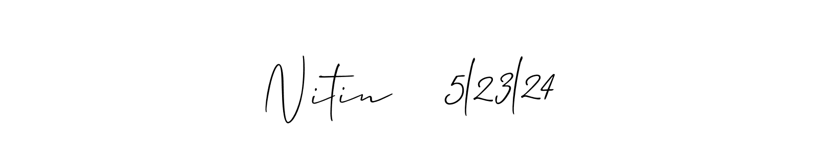 It looks lik you need a new signature style for name Nitin    5l23l24. Design unique handwritten (Allison_Script) signature with our free signature maker in just a few clicks. Nitin    5l23l24 signature style 2 images and pictures png