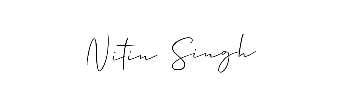 if you are searching for the best signature style for your name Nitin  Singh. so please give up your signature search. here we have designed multiple signature styles  using Allison_Script. Nitin  Singh signature style 2 images and pictures png