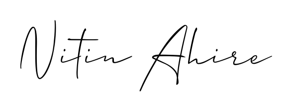 The Allison_Script font transforms the name Nitin Ahire into an executive sign with sharp precision and distinguished character. Nitin Ahire signature style 2 images and pictures png