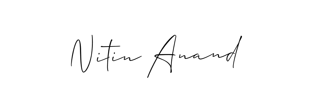 Nitin Anand stylish signature style. Best Handwritten Sign (Allison_Script) for my name. Handwritten Signature Collection Ideas for my name Nitin Anand. Nitin Anand signature style 2 images and pictures png