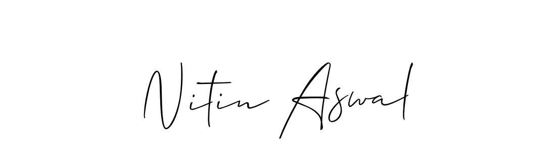 It looks lik you need a new signature style for name Nitin Aswal. Design unique handwritten (Allison_Script) signature with our free signature maker in just a few clicks. Nitin Aswal signature style 2 images and pictures png