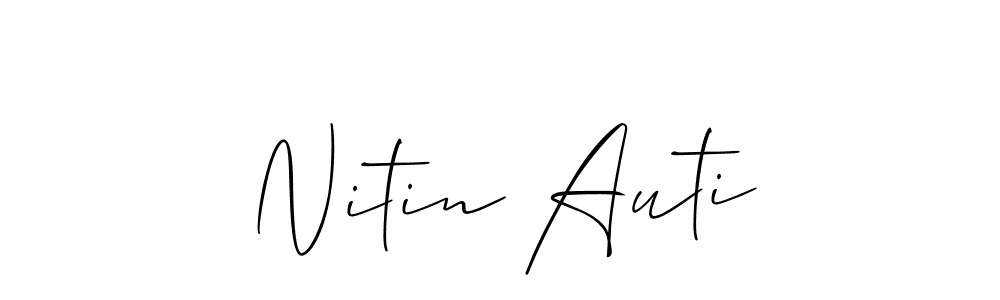 It looks lik you need a new signature style for name Nitin Auti. Design unique handwritten (Allison_Script) signature with our free signature maker in just a few clicks. Nitin Auti signature style 2 images and pictures png