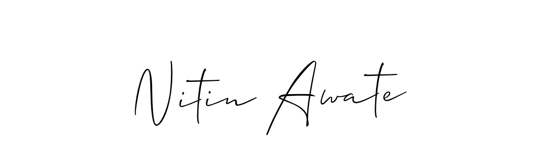 You can use this online signature creator to create a handwritten signature for the name Nitin Awate. This is the best online autograph maker. Nitin Awate signature style 2 images and pictures png