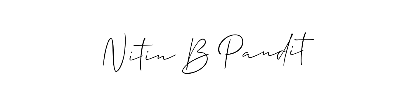 if you are searching for the best signature style for your name Nitin B Pandit. so please give up your signature search. here we have designed multiple signature styles  using Allison_Script. Nitin B Pandit signature style 2 images and pictures png