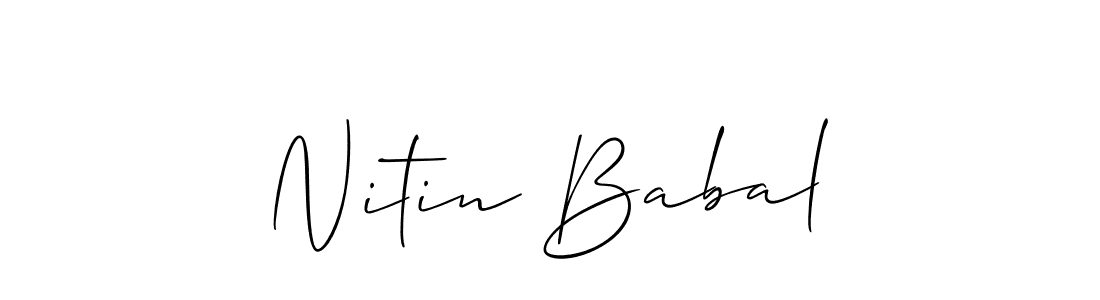 The best way (Allison_Script) to make a short signature is to pick only two or three words in your name. The name Nitin Babal include a total of six letters. For converting this name. Nitin Babal signature style 2 images and pictures png