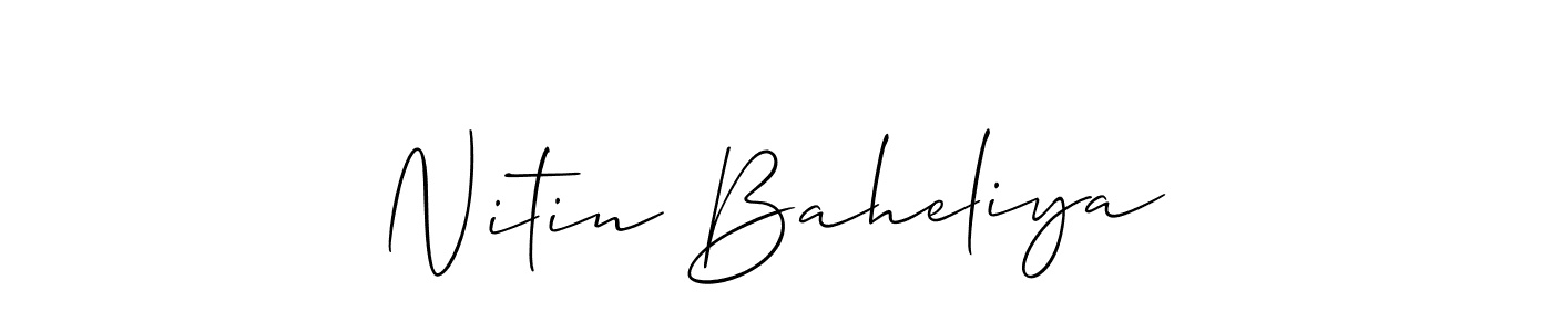 You can use this online signature creator to create a handwritten signature for the name Nitin Baheliya. This is the best online autograph maker. Nitin Baheliya signature style 2 images and pictures png