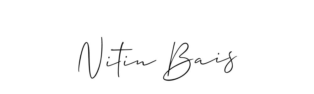 Best and Professional Signature Style for Nitin Bais. Allison_Script Best Signature Style Collection. Nitin Bais signature style 2 images and pictures png