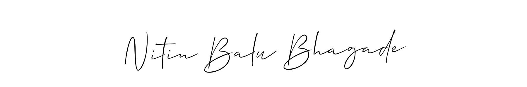 Create a beautiful signature design for name Nitin Balu Bhagade. With this signature (Allison_Script) fonts, you can make a handwritten signature for free. Nitin Balu Bhagade signature style 2 images and pictures png