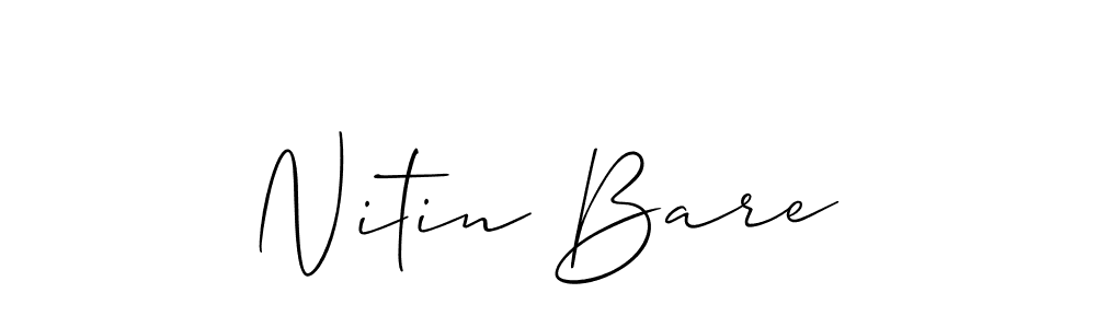 Best and Professional Signature Style for Nitin Bare. Allison_Script Best Signature Style Collection. Nitin Bare signature style 2 images and pictures png