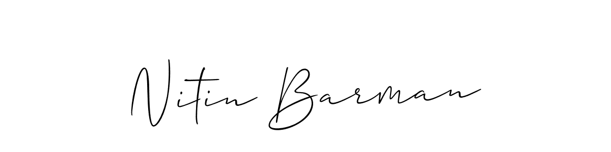 Design your own signature with our free online signature maker. With this signature software, you can create a handwritten (Allison_Script) signature for name Nitin Barman. Nitin Barman signature style 2 images and pictures png