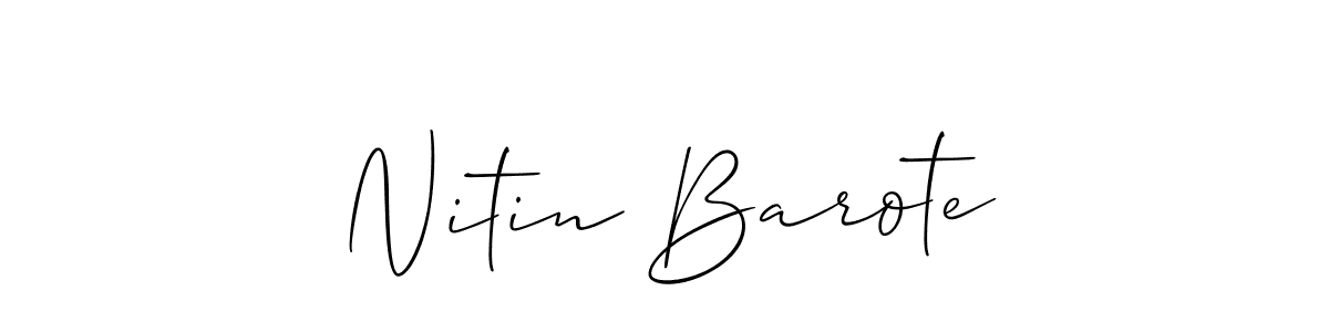 How to make Nitin Barote name signature. Use Allison_Script style for creating short signs online. This is the latest handwritten sign. Nitin Barote signature style 2 images and pictures png