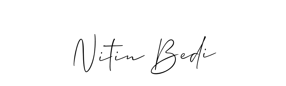 Best and Professional Signature Style for Nitin Bedi. Allison_Script Best Signature Style Collection. Nitin Bedi signature style 2 images and pictures png