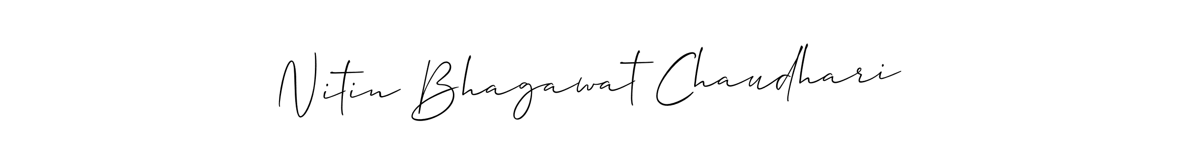 Also we have Nitin Bhagawat Chaudhari name is the best signature style. Create professional handwritten signature collection using Allison_Script autograph style. Nitin Bhagawat Chaudhari signature style 2 images and pictures png