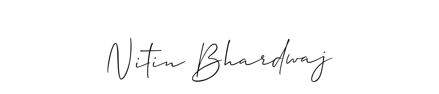 Also You can easily find your signature by using the search form. We will create Nitin Bhardwaj name handwritten signature images for you free of cost using Allison_Script sign style. Nitin Bhardwaj signature style 2 images and pictures png