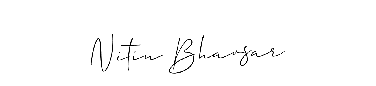 The best way (Allison_Script) to make a short signature is to pick only two or three words in your name. The name Nitin Bhavsar include a total of six letters. For converting this name. Nitin Bhavsar signature style 2 images and pictures png