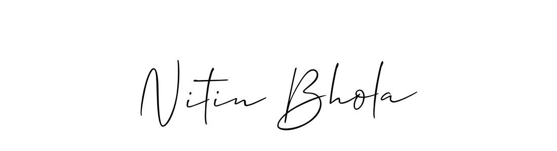 How to make Nitin Bhola signature? Allison_Script is a professional autograph style. Create handwritten signature for Nitin Bhola name. Nitin Bhola signature style 2 images and pictures png