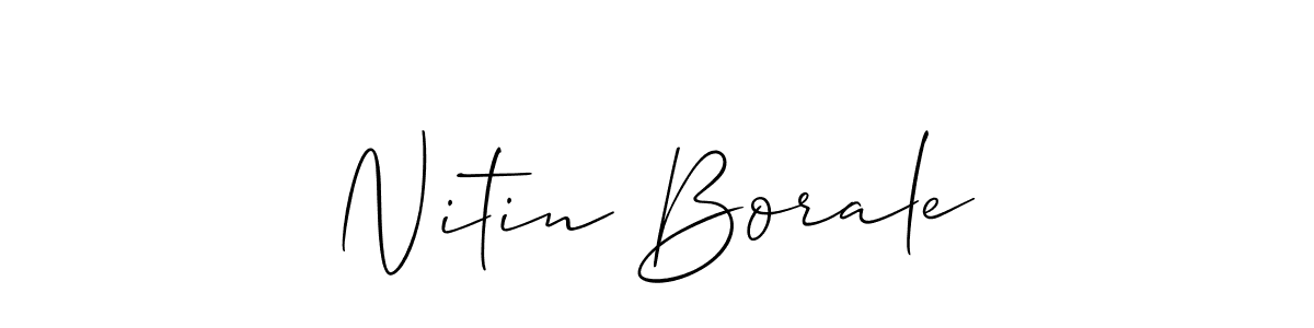 You should practise on your own different ways (Allison_Script) to write your name (Nitin Borale) in signature. don't let someone else do it for you. Nitin Borale signature style 2 images and pictures png