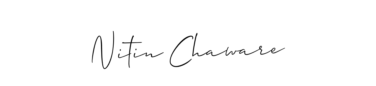 You can use this online signature creator to create a handwritten signature for the name Nitin Chaware. This is the best online autograph maker. Nitin Chaware signature style 2 images and pictures png