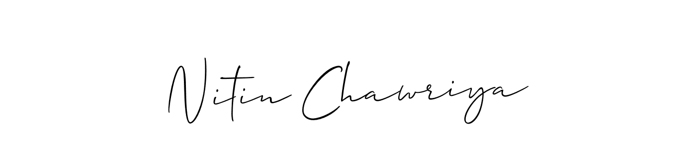 Design your own signature with our free online signature maker. With this signature software, you can create a handwritten (Allison_Script) signature for name Nitin Chawriya. Nitin Chawriya signature style 2 images and pictures png