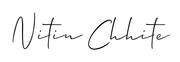 Personalize your online presence with Nitin Chhite signature rendered in elegant Allison_Script font. Great for website footers and blogs. Nitin Chhite signature style 2 images and pictures png