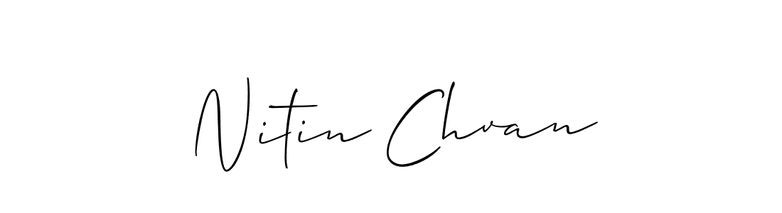 Allison_Script is a professional signature style that is perfect for those who want to add a touch of class to their signature. It is also a great choice for those who want to make their signature more unique. Get Nitin Chvan name to fancy signature for free. Nitin Chvan signature style 2 images and pictures png