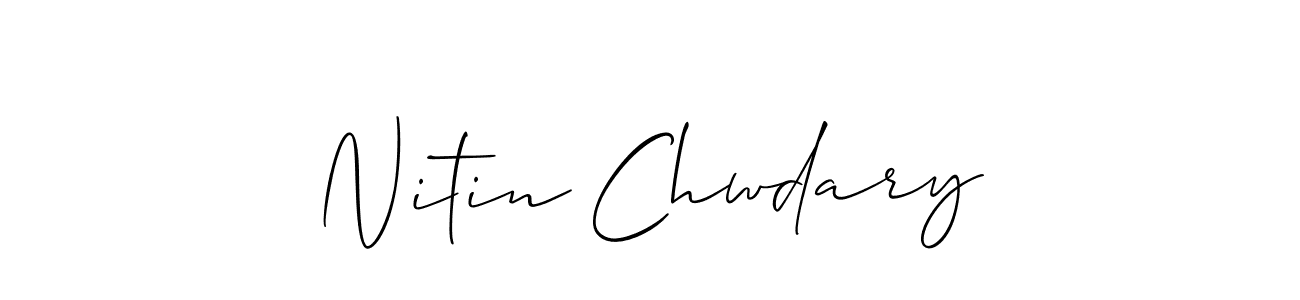 if you are searching for the best signature style for your name Nitin Chwdary. so please give up your signature search. here we have designed multiple signature styles  using Allison_Script. Nitin Chwdary signature style 2 images and pictures png