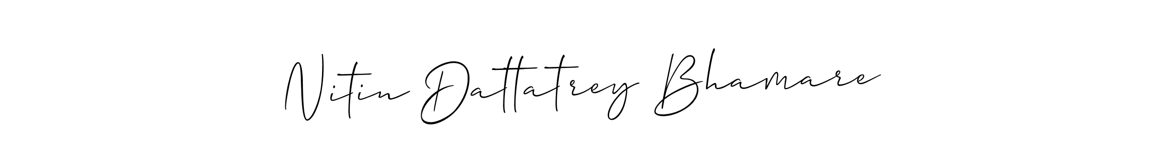 Similarly Allison_Script is the best handwritten signature design. Signature creator online .You can use it as an online autograph creator for name Nitin Dattatrey Bhamare. Nitin Dattatrey Bhamare signature style 2 images and pictures png