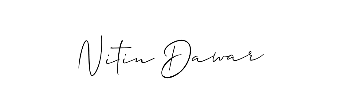 Make a short Nitin Dawar signature style. Manage your documents anywhere anytime using Allison_Script. Create and add eSignatures, submit forms, share and send files easily. Nitin Dawar signature style 2 images and pictures png
