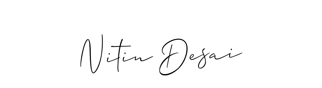 Allison_Script is a professional signature style that is perfect for those who want to add a touch of class to their signature. It is also a great choice for those who want to make their signature more unique. Get Nitin Desai name to fancy signature for free. Nitin Desai signature style 2 images and pictures png