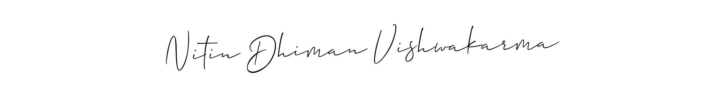 Make a beautiful signature design for name Nitin Dhiman Vishwakarma. Use this online signature maker to create a handwritten signature for free. Nitin Dhiman Vishwakarma signature style 2 images and pictures png